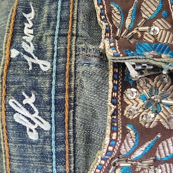 Dfx Jeans Junior Size 11 Boho Hippie Flare Leg Jeans - Picture 9 of 11